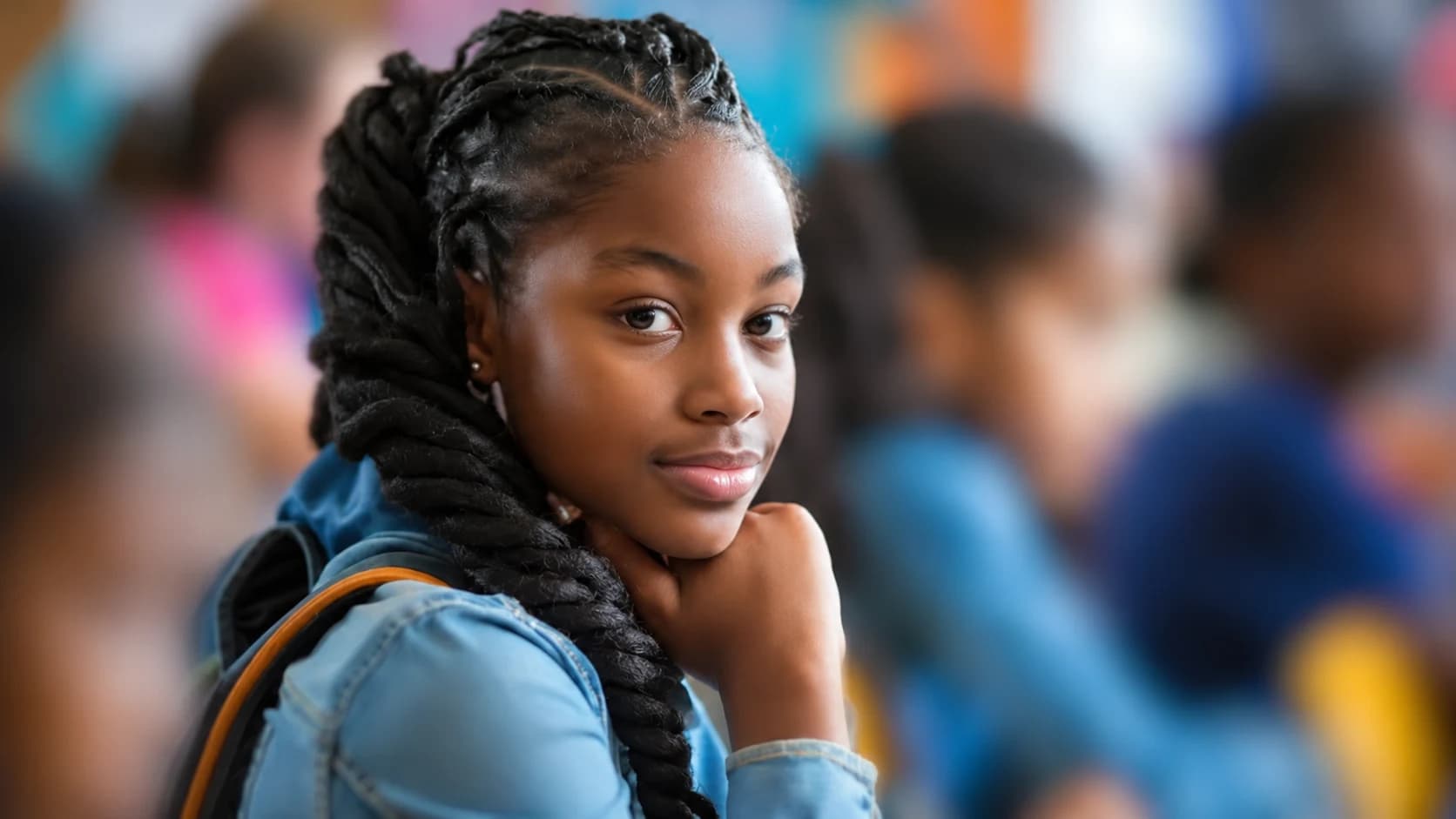 Student in a classroom at a Next Generation Scholars program